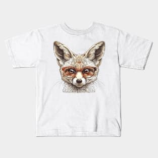 Specs 'n' Sand: The Fennec Fox Fashionista Tee Kids T-Shirt